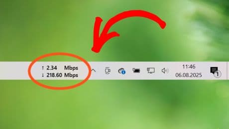 Viele Nutzer wünschen es sich: Internet-Geschwindigkeit live in der Taskleiste