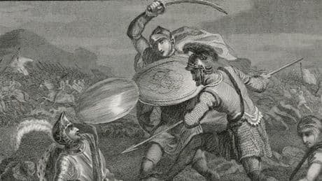 Der König wurde „rasiert“, als Schwerter und Hellebarde seinen Kopf trafen