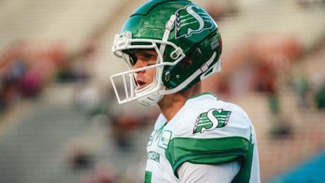 Unfinished business for Saskatchewan QB Harris, back for 3rd season with Roughriders
