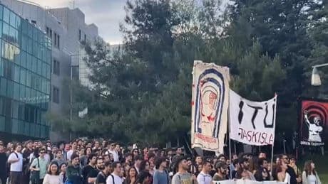 İTÜ’lülerden soruşturmalara karşı eylem: ÖGB öğrencilere saldırdı
