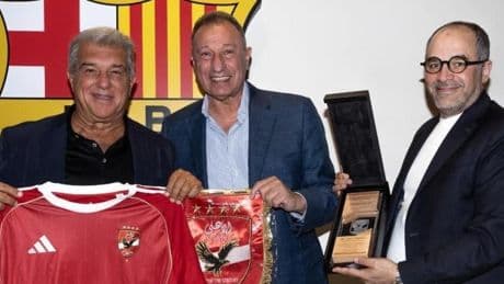 Laporta recibe a una delegación del Al Ahly egipcio