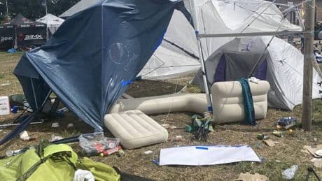 Pavillons, Zelte und Müll: So sieht der Campingplatz nach dem Parookaville aus