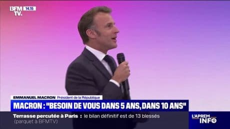 "Besoin de vous dans 5 ans, dans 10 ans": Emmanuel Macron se projette-t-il déjà pour les présidentielles de 2032 ?