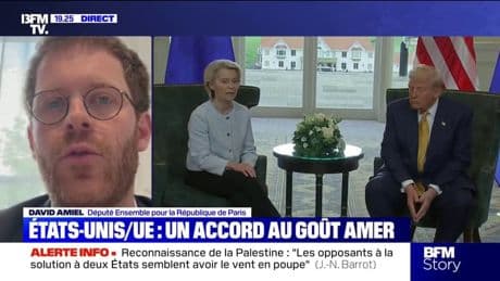 Accord UE-États-Unis: "L'Europe n'est pas à vendre à la découpe", estime David Amiel, député Ensemble pour la République de Paris