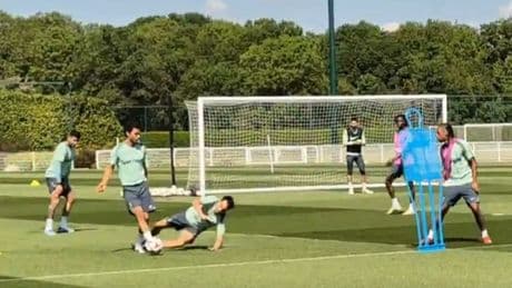 ‘Once a red…’ – Man Utd fans convinced Spurs star still working for club after wiping out Brennan Johnson in training