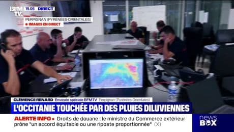 "On suit les précipitations en direct": le département des Pyrénées-Orientales est touché par des pluies diluviennes