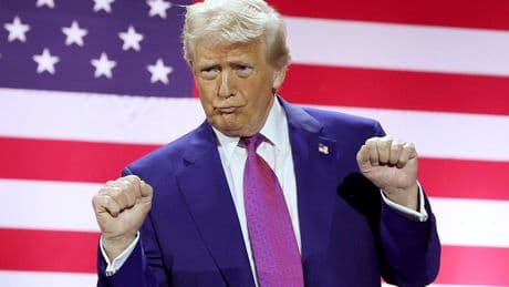 Trump tells US troops in Qatar that he will ‘have to think’ about running in 2028