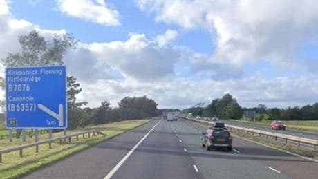 Police close motorway between Scotland and England due to accident