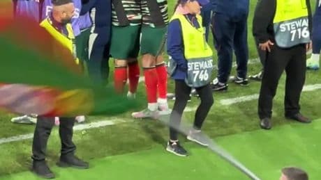 New footage shows Cristiano Ronaldo’s wild reaction to Portugal Nations League win as Man Utd star is ‘used as shield’