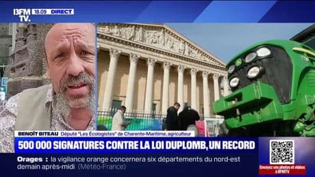 Loi Duplomb: "Il fallait installer un débat de société", déclare Benoît Biteau (Les Écologistes)