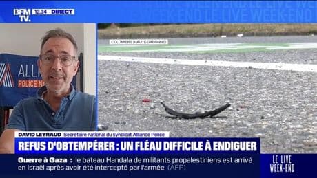 "Les refus d'obtempérer c'est un toutes les 17 minutes", dévoile David Leyraud (syndicat Alliance Police)