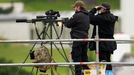 Donald Trump security operation underway as cops and military comb grounds at Turnberry