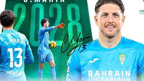 El Córdoba amplía el contrato de su muro, Carlos Marín