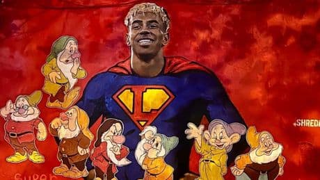 Vandalizan el mural de Lamine Yamal en Barcelona
