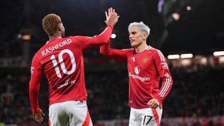 Marcus Rashford sends two-word message to Alejandro Garnacho after Man Utd fury