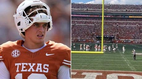 Arch Manning BOOED by furious Texas fans after shambolic first half against UTEP