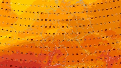 Hitze und Gewitter in Deutschland: Hier werden jetzt 34 Grad erwartet