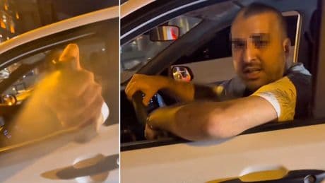 Trafikte tartıştığı kadına biber gazı sıkan maganda yakalandı