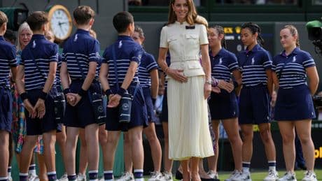 Kate, Princess of Wales, is scheduled to present the Wimbledon trophies to Alcaraz and Sinner