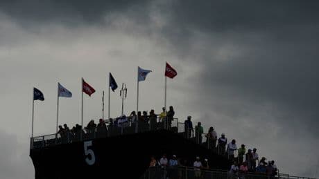 Heavy rain halts play at US Open with overnight leader Sam Burns still ahead
