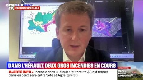 Incendie dans l'Hérault: le préfet assure qu'il n'y a "pas de victime, pas de blessé, pas de dégât"