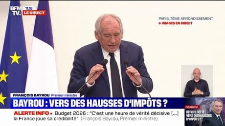 Droits de douane: "Le président américain a déclenché un cyclone", affirme François Bayrou