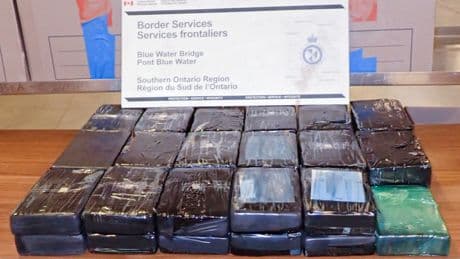 161 bricks of suspected cocaine found on truck trying to cross Canada-U.S. border