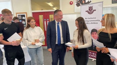 Givan among the nervous early risers on GCSE results day
