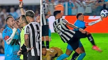 Diego Maradona imiteren blijkt toch niet zo eenvoudig: Neymar scoort met hand en ziet rood