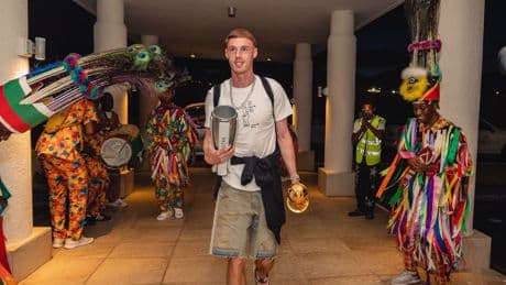 Cole Palmer arrives to hero's welcome in St. Kitts as Chelsea star celebrates Club World Cup brilliance
