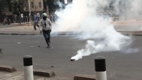 Kenyan police shoot protester at close range during latest protests over blogger's death