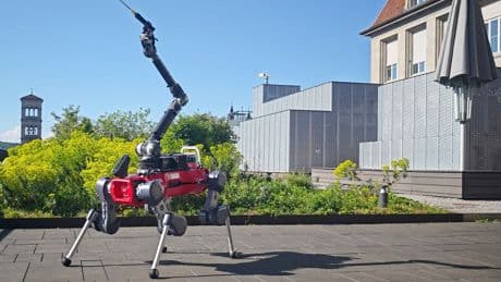 Deze robot heeft wel iets weg van een hond en kan badmintonnen