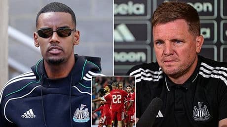 Eddie Howe insists Alexander Isak controls if he plays for Newcastle before the transfer deadline - as star player goes on STRIKE to force a move to Liverpool