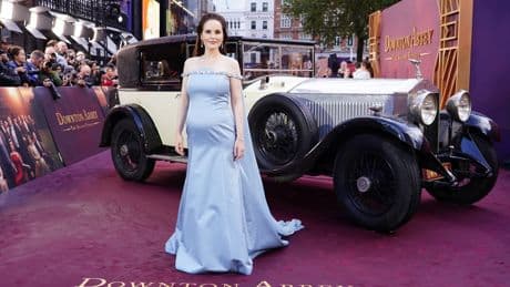 Michelle Dockery reveals she is pregnant with first child at Downton premiere