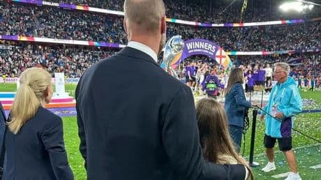 Adorable Princess Charlotte moment with three words as England lift trophy