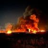 Uitslaande brand bij diepvriesgroentenbedrijf Horafrost in Staden