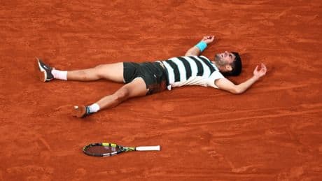 Carlos Alcaraz wins longest ever French Open final from two sets down after saving THREE match points vs Jannik Sinner