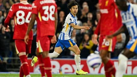 Brighton klopt kampioen Liverpool en houdt kleine kans op Europees voetbal