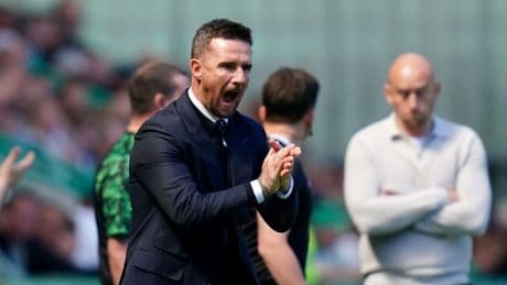 Barry Ferguson fumes about disallowed goal as Rangers end season with Hibs draw