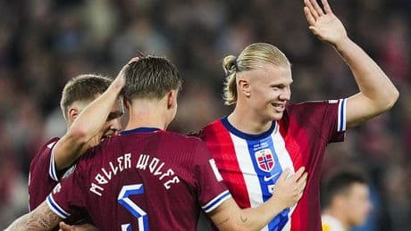 Are you watching, Ruben Amorim? Erling Haaland scores FIVE in Norway's 11-1 thrashing of Moldova - just days before Man City's clash with Man United