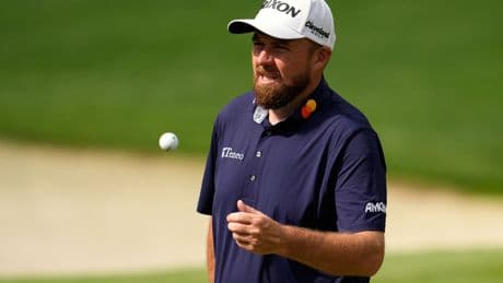 Shane Lowry reacts angrily to embedded ball on fairway at Quail Hollow