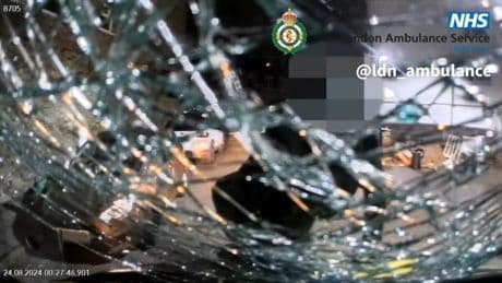 Patient who threw bricks at paramedics and smashed ambulance avoids jail