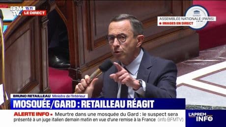 À l'Assemblée nationale, Bruno Retailleau réagit au meurtre d'Aboubakar Cissé dans une mosquée du Gard