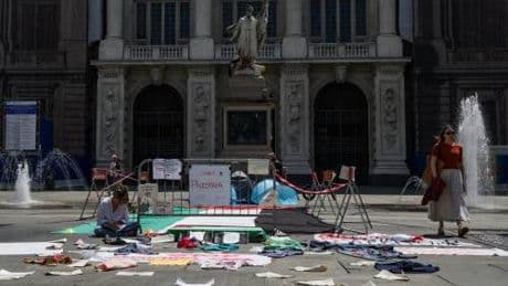 Il corteo pro-Palestina alla vigilia del referendum
