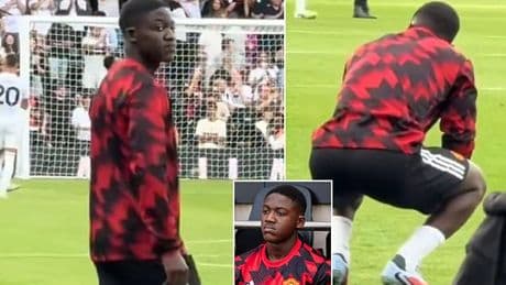 Fans fear for Kobbie Mainoo's Man United future after footage shows midfielder's 'heartbroken' reaction after failing to feature again in draw with Fulham