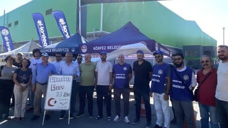 EMEP Genel Başkanı Seyit Aslan grevin 23. gününde Gübretaş işçilerini ziyaret etti