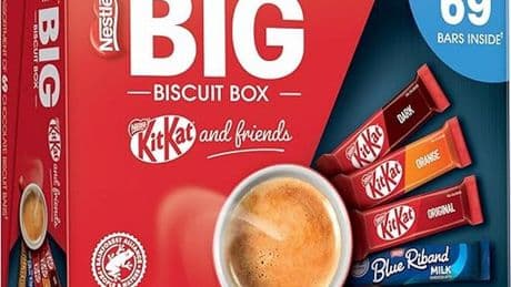 'Perfect' Nestlé giant chocolate biscuit box with 69 bars reduced to £17