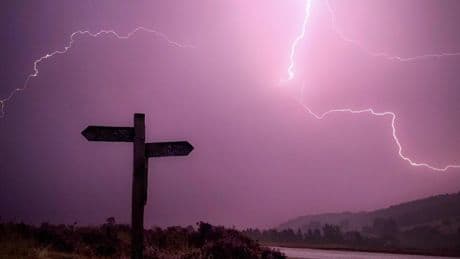 Lightning strike sets house on fire