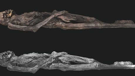 Forscher machen erstaunliche Tätowierungen auf 2000 Jahre alter Eis-Mumie sichtbar