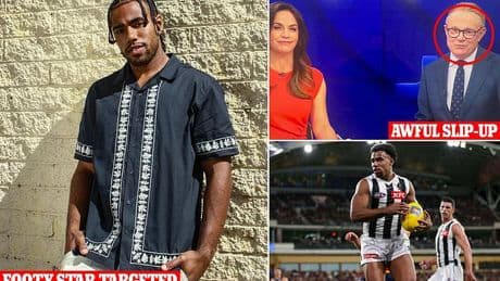 TV star Hugh Riminton is caught out making the WORST possible mistake over the AFL's homophobia scandal